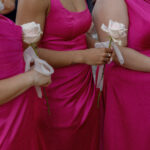 bridesmaids and roses